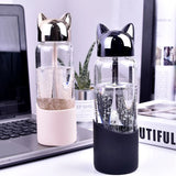 Gourde chat en verre