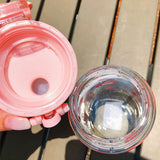 couvercle Gourde en verre motif floral