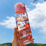 Gourde en verre motif fleur cerisier