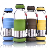 ensemble Gourde en verre infuseur