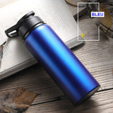 Gourde sport inox simple paroi bleu