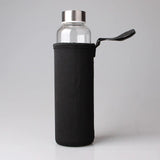 gourde en verre avec housse