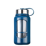Gourde en verre avec protection 700mL Bleue