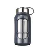 Gourde en verre avec protection 700mL Grise