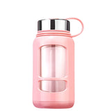 Gourde en verre avec protection 700mL Rose
