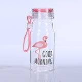 gourde en verre flamingo