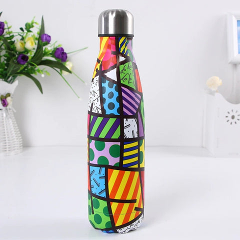 bouteille inox patchwork