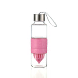 bouteille en verre presse orange