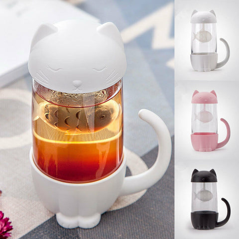Mug isotherme chat en verre