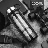 Gourde en verre avec protection 1L