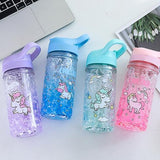 Gourde licorne avec paille pour enfant