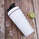 Gourde shaker sport inox blanc