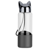 gourde en verre chat