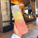 Bouteille en verre portable orange