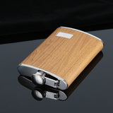 Coffret flasque inox bois